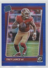 2021 Panini Donruss Optic Rated Rookie Blue Hyper Prizm Trey Lance #203 2l4