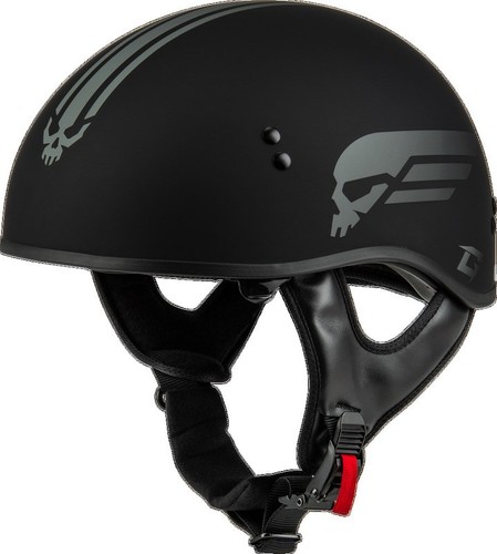 Gmax HH-65 Retribution Matte Black Silver Helmet size Large