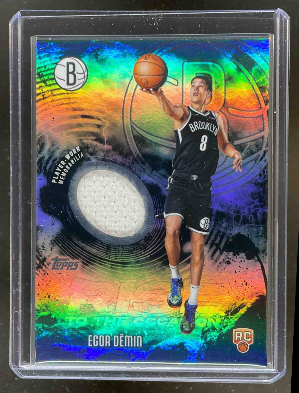 2025-26 Topps Egor Demin Rise to the Occasion Relic Rainbow Foil #RTO-ED JERSEY