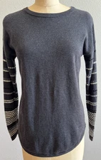 Smartwool Womens Gray Merino Wool Sweater sz Small Fitted EUC