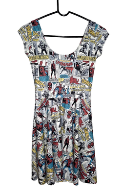 marvel comics skater dress Marvel Spider-Man Toddler Girls French Terry Skater Dress Blue 5T