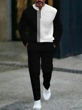 Men's Outfit 2 Piece Set Shirt Pants Suit PLUS SIZE BIG 4XL