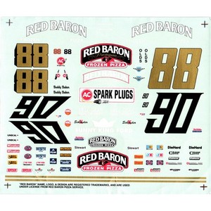 Red Baron #88 NASCAR 1:25 Waterslide Decals