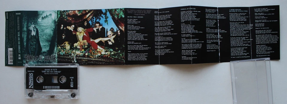 CRADLE OF FILTH - DUSK (MUSIC FOR NATIONS TMFN208) 1996 EUROPE CASSETTE TAPE - Image 3 of 4