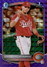 2025 Bowman #BCP-18 Ichiro Cano Hernandez Purple Geometric Refractor #/250