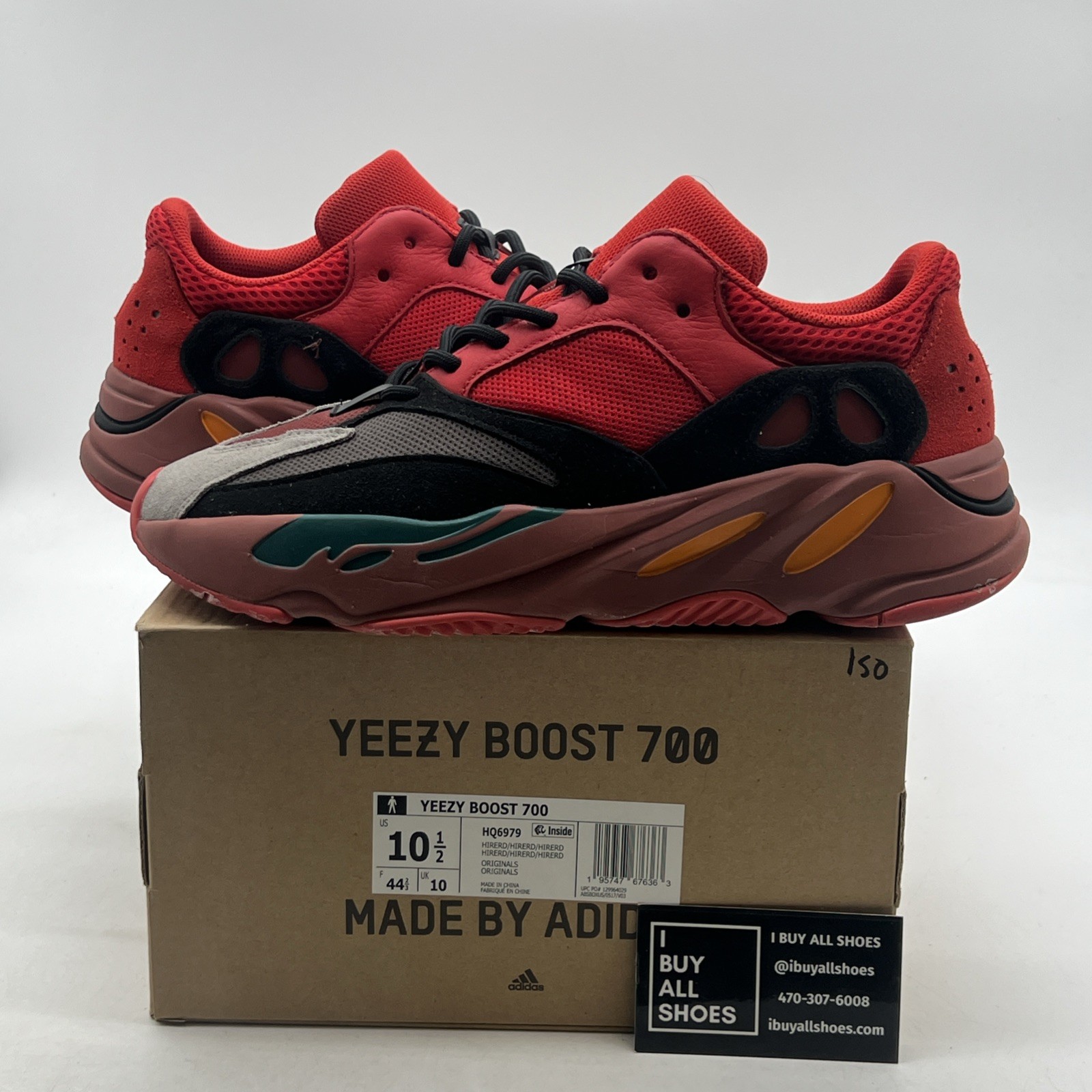 Size 10.5 - Adidas Yeezy Boost 700 Hi-Res Red (HQ6979)