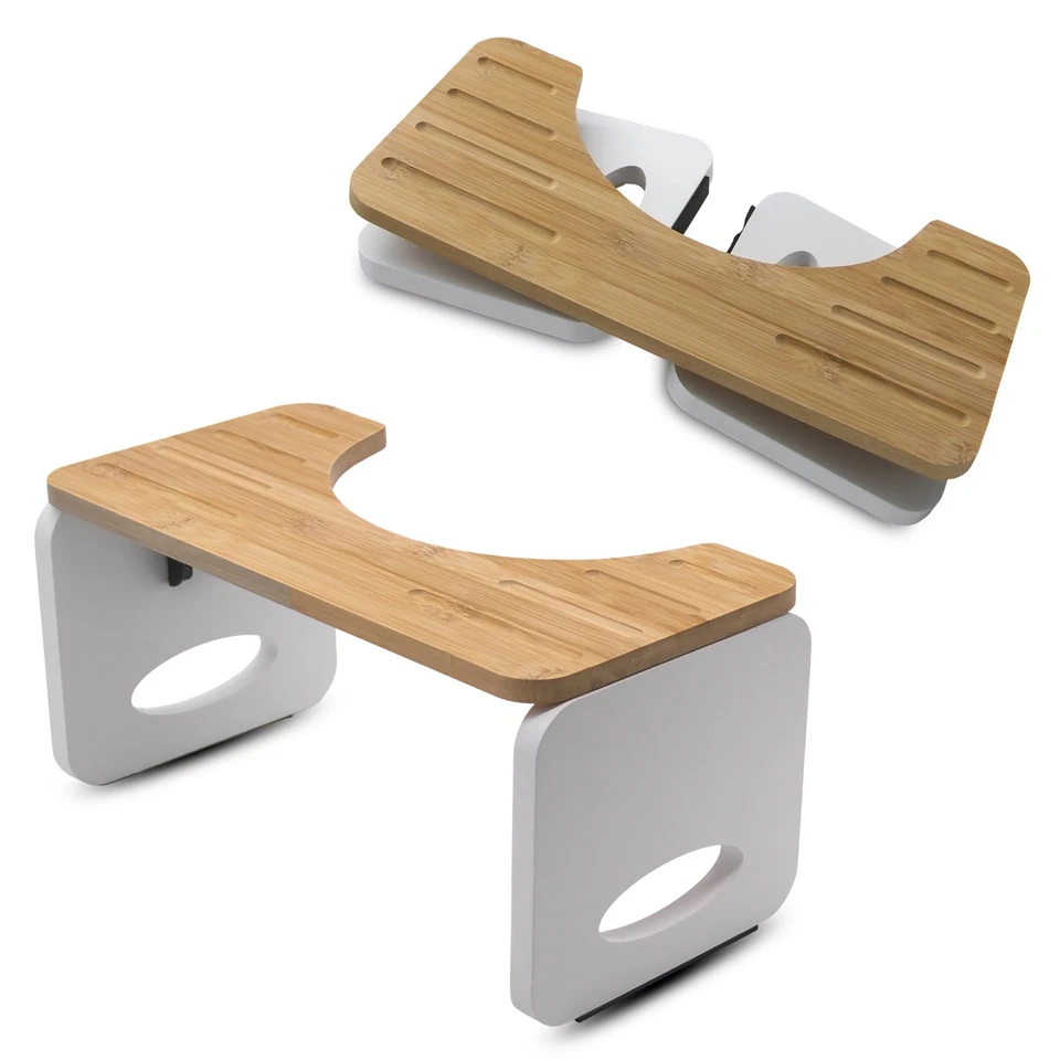 Bambus Toiletten Squat Hocker - 40 x 20 cm - WC Klapp Tritt Klo Fußbank klappbar - Bild 4 von 4
