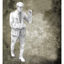 1/35 Scale WWII British Officer Figure Unpainted Resin Military Miniature Standi