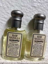 Vintage Coty Raw Vanilla for Men Cologne Spray X2 .75 FL Oz.