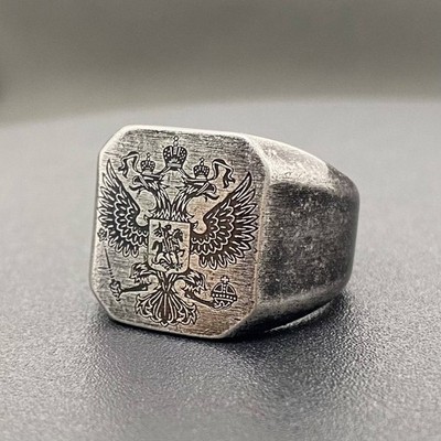 Double-headed Eagle Men's Stainless Steel Ring Size 11