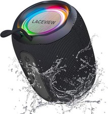 Bluetooth Speaker, Loud Small Portable Wireless Speakers with FM Radio, IPX6 Wat