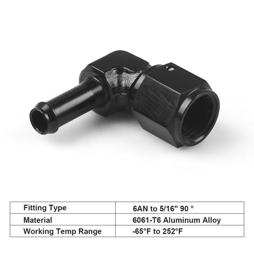 Fitting Adapter 90 Degree AN6 To 5/16\\\" Fuel Hose Fitting Adapter Hot Sale - Picture 2 of 11
