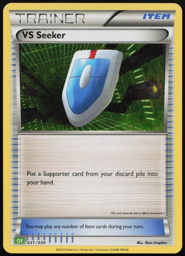 VS Seeker (CLV) 031/034 Holo Rare Trading Card Game Classic Pokemon NM
