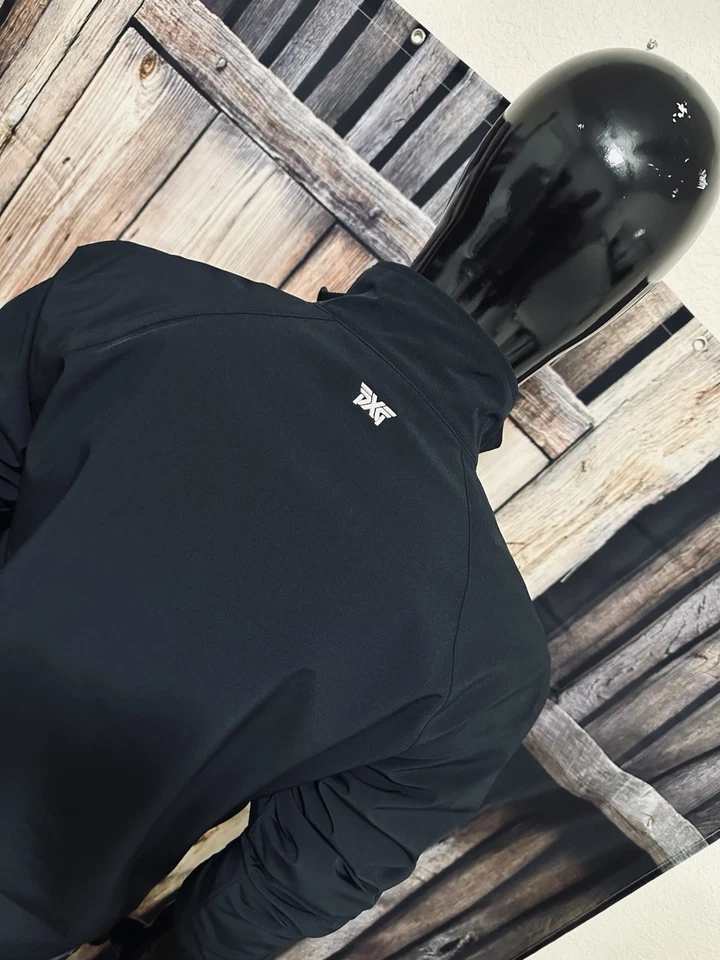 PXG Parsons Extreme Golf Black & White Full Zip Water Resistant Golf Jacket Med - Image 3 of 4