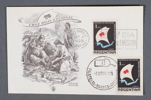 MayfairStamps Argentina FDC 1959 Red Cross Dual First Day Cover aaw_60673