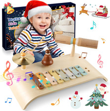 Kids Drum Set Toddler Musical Instruments Set Wooden Percussion Instrument Xylop