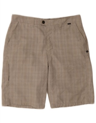 Hurley Herren Cargo Shorts W32 mittelgrau kariert Polyester CP04