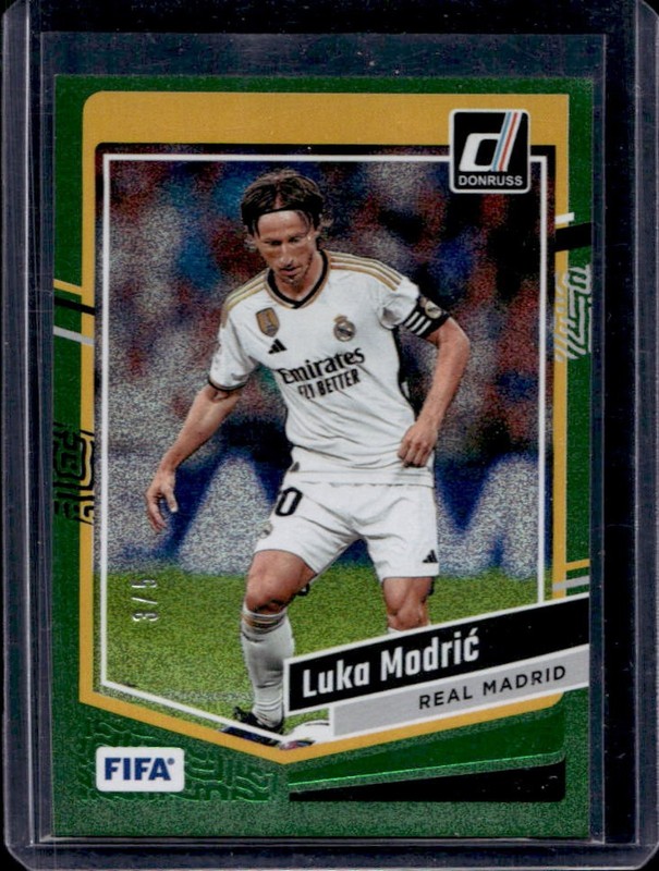 2023-24 Panini Donruss Luka Modric Green #/5 Real Madrid