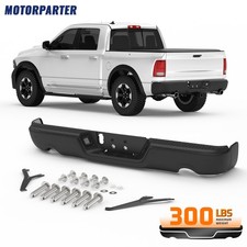 Black Rear Step Bumper For 2009-2018 Dodge Ram 1500 W Dual Exhaust Wo Sensor