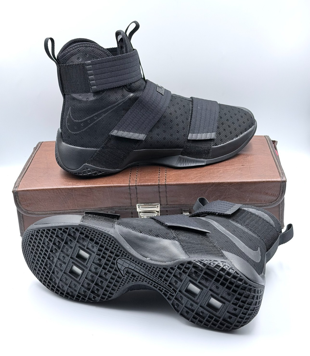 Size 10 Nike LeBron Soldier 10 Black Space for sale online