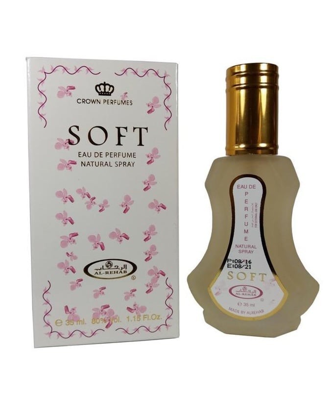 Eau de Parfum SOFT 35 ml de Al Rehab parfum gourmand idéal pour les retouches au bureau