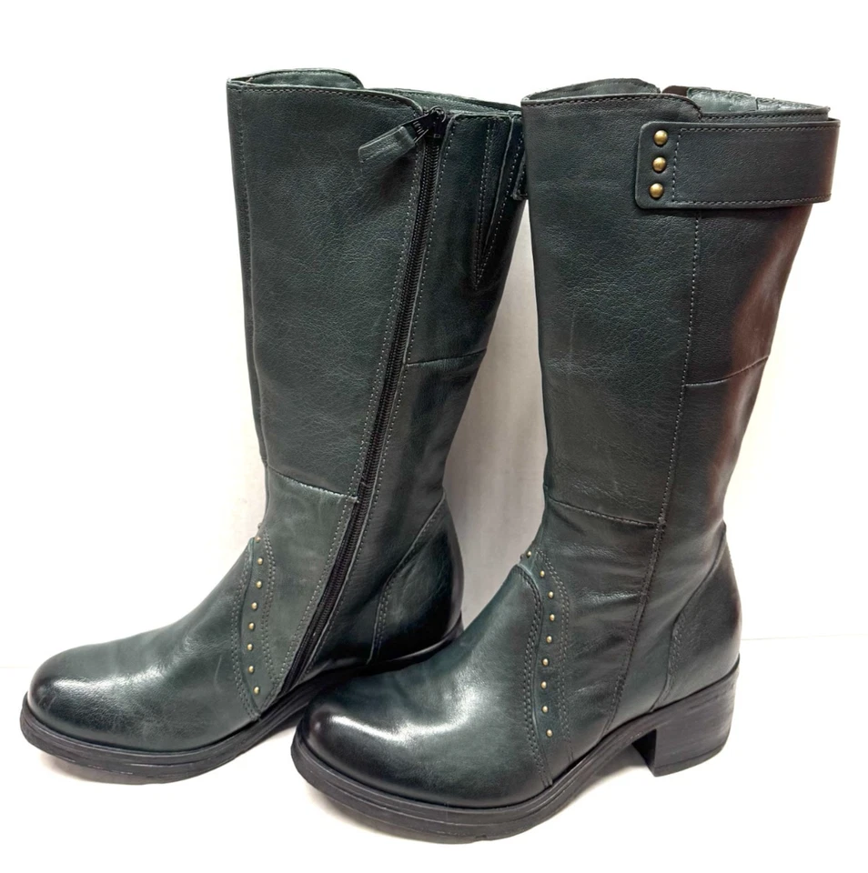 BOTAS MIZ MOOZ MEDIA PANTORRILLA CREMALLERA LATERAL GORE BOSQUE VERDE 37EU / 7US NUEVAS # Z-09 Foto 4 de 4