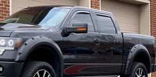 In-channel Smoke Window Visor Guards For 2009-2014 Ford F-150 Crew Cab Pickup