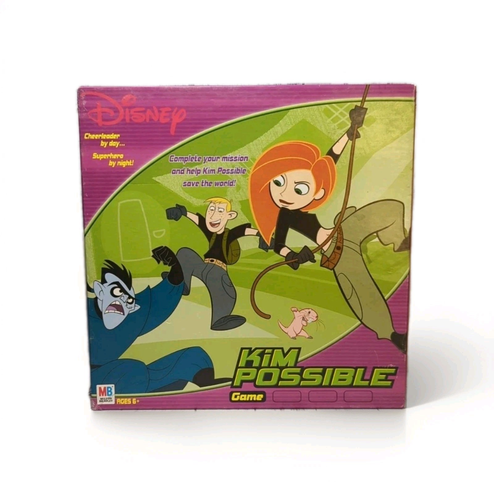 Kim Possible Board Game Counted & COMPLETE Disney 2002 Milton Bradley