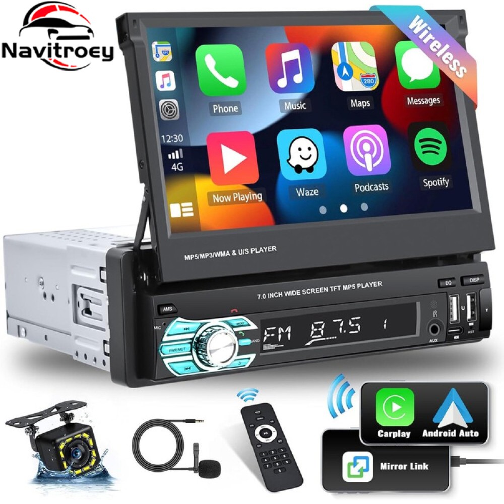 Autoradio 1DIN 7" con Android Auto e Apple Carplay