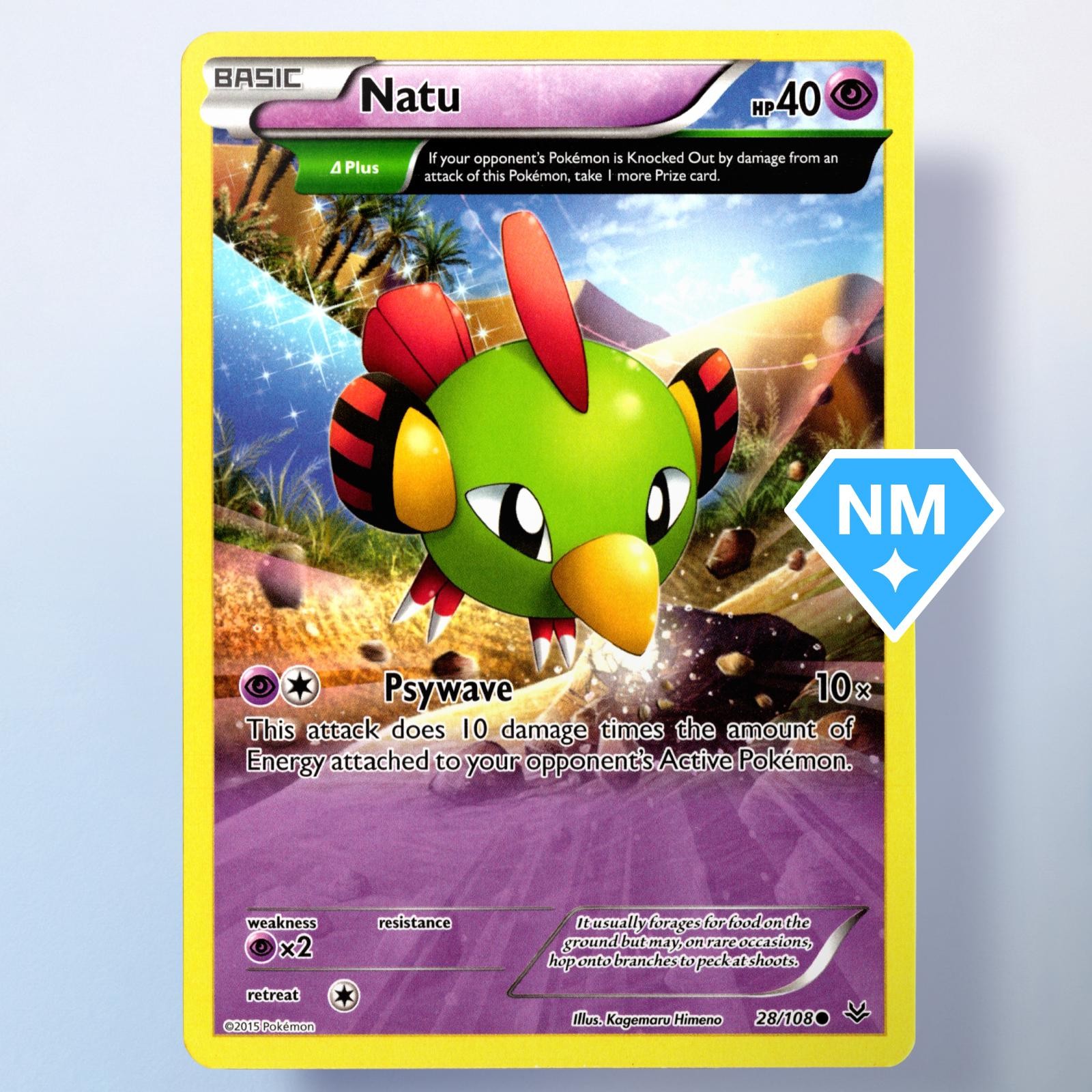 NATU 28/108 NEAR MINT COMMON ROARING SKIES POKEMON