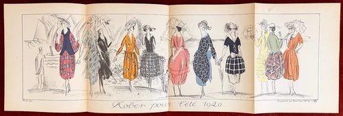 Gazette du Bon Ton Print Pochoir ~ May 1920 No. 4 ~ Raoul Dufy Robes Ete