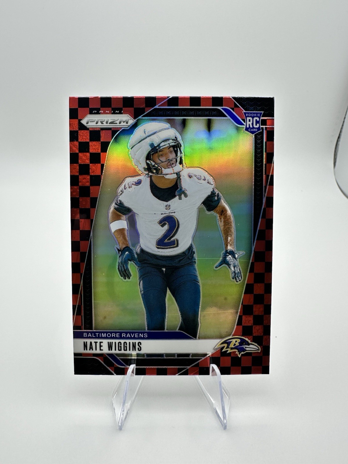 2024 Panini Prizm - Rookie Nate Wiggins #380 Black & Red Checkerboard Prizm (RC)