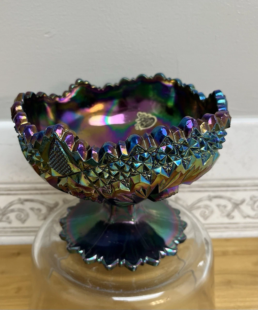 Carnival Glass Compote In Vintage Fenton Carnival Glass for sale