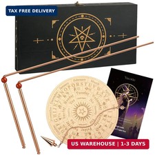 99.9 Copper Dowsing Rods 2-Pack Divining Rods with Bag Water Gold Detect Gift