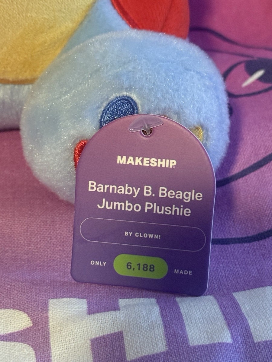 Makeship Welcome Home Barnaby B. Beagle Jumbo Plush With Bag | eBay