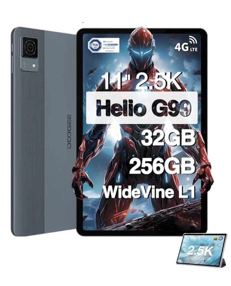 DOOGEE T30 Ultra 4G Tablet 11" 2.5K Display Octa Core 12GB+256GB Quad Speakers - Image 2 of 4