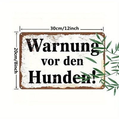 Blechschild Warnung vor den Hunden Hund Vintage Metallschild TEL3193