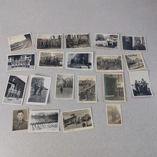 Lot 20 Vintage WWII Photos German Soldier Album Train Dam Officer Troops BW READ