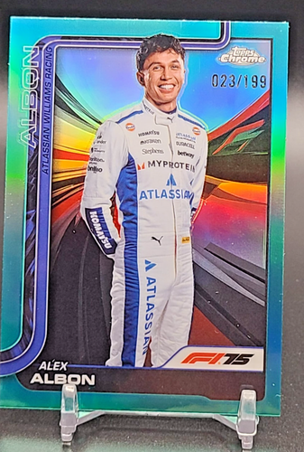 2025 Topps Chrome F1 Portrait Alex Albon Portrait Card #17 Teal /199 Formula 1 - Bild 1 von 2