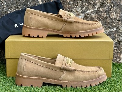 Size 9 - Rhude Embellished Lug Sole Loafers Suede Vibram Made In Italy New $695