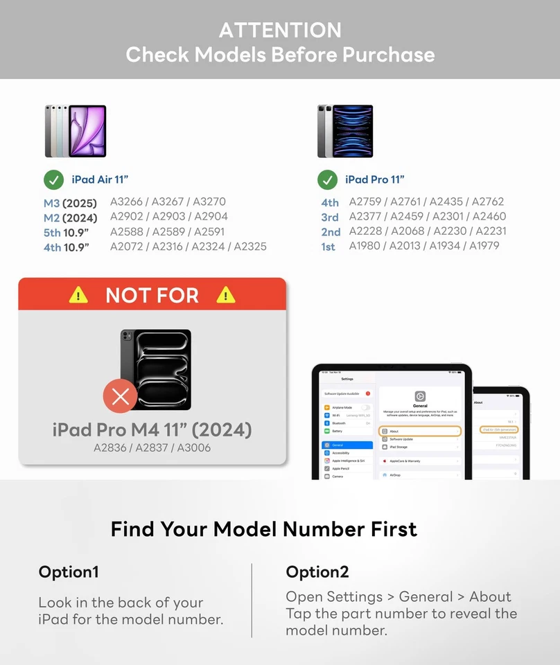 Magnetix Keyboard Case for iPad Air 11 inch M3/M2 (2025/2024), 5th/4th Gen, i... - Image 2 of 4