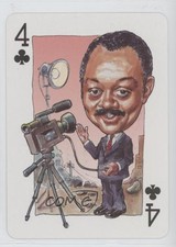 2000 Action Publishing Politicards Playing Cards Red Back Jesse Jackson #4C 0kb5