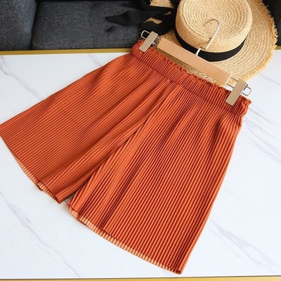 Bequeme Damen High Waist Wide Leg Shorts Freizeit dünner Stoff für Sommer