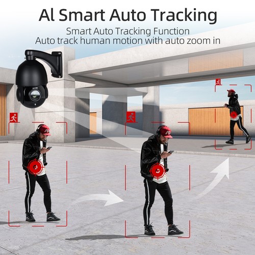 Cámara PTZ Domo Velocidad 4K 8MP POE Compatible con Hikvision Zoom 36x IR 100m 2 Colores - Imagen 4 de 25