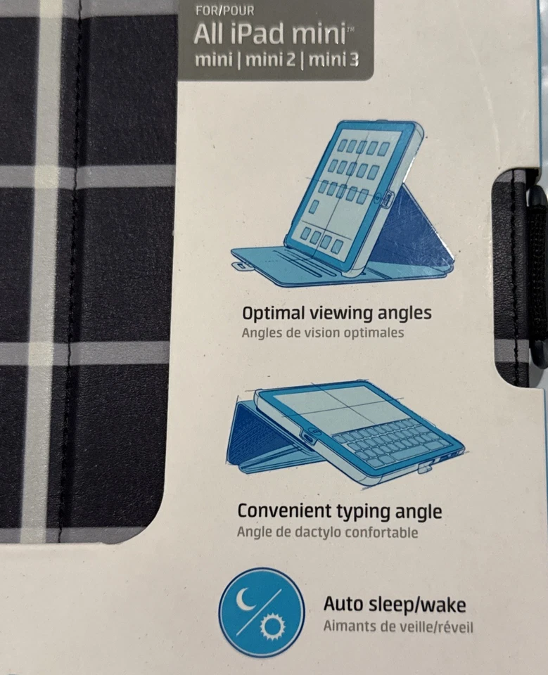 Speck Products StyleFolio Case & Stand for iPad Mini Mini 2 Mini 3 Black/White - Image 2 of 4