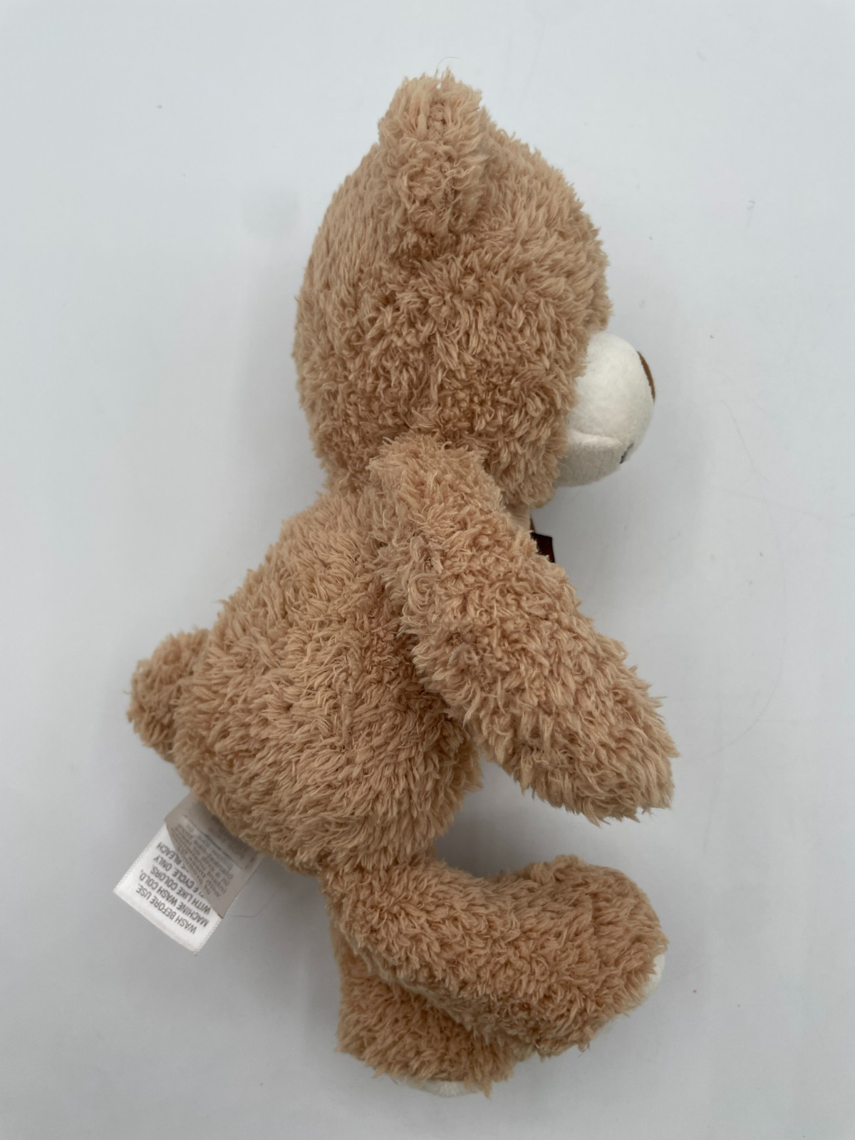 Okie Dokie Tan My First Bear Plush Rattle Brown Bow Baby 9" 2016