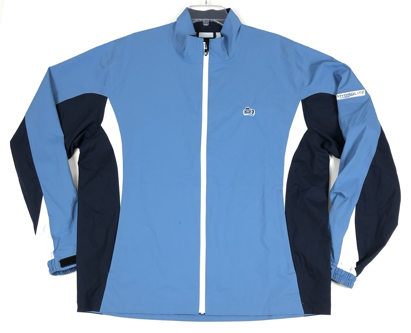 Rain Jacket Mens L Blue Waterproof Fj Dryjoys Club Logo
