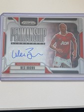 2024-25 Wes Brown Auto Panini Prizm Premier League Penmanship Manchester United