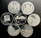Washington Silver State Proof Quarters- Lot of  7- Mixed Dates -90% - (K220)