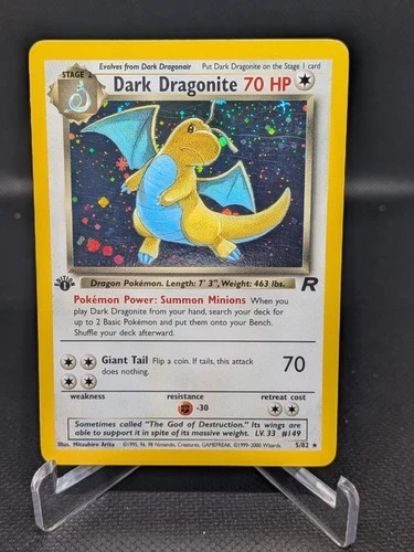 Pokémon TCG Dark Dragonite Holo Rare Card 1st Edition 5/82
